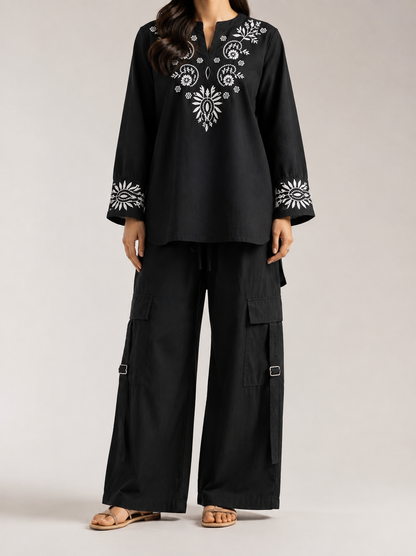 Women's Embroidered 2 Piece Suit