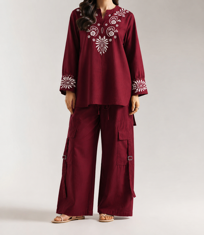 Women's Embroidered 2 Piece Suit