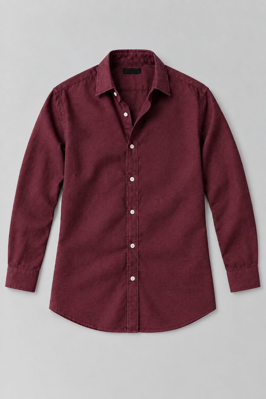 Premium Maroon Linen Blend Full Sleeve Shirt for Men