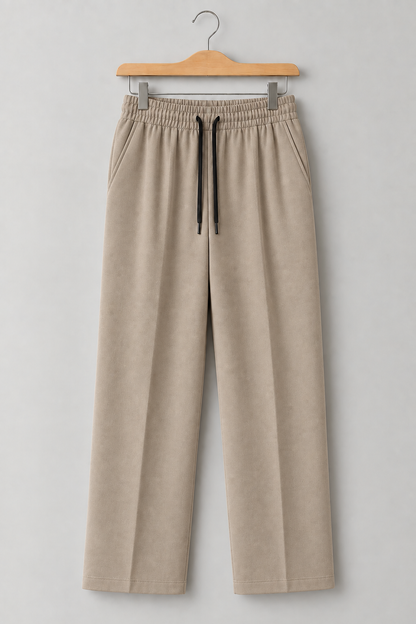 Premium Ivory Linen Straight Fit Trouser